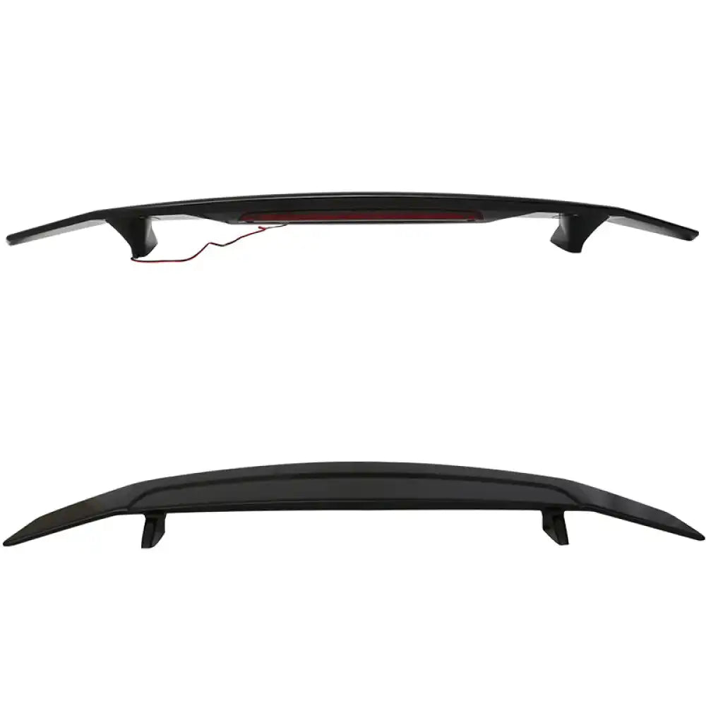 Universal 2 Post Gloss Rear Trunk Spoiler Wing w/ 3RD Brake Light ABS