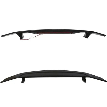 Universal 2 Post Gloss Rear Trunk Spoiler Wing w/ 3RD Brake Light ABS