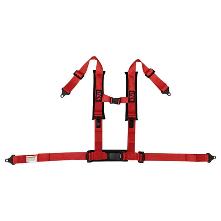 Universal 2ââ Wide 4 Point Buckle Racing Seat Belt Harness Nylon Red