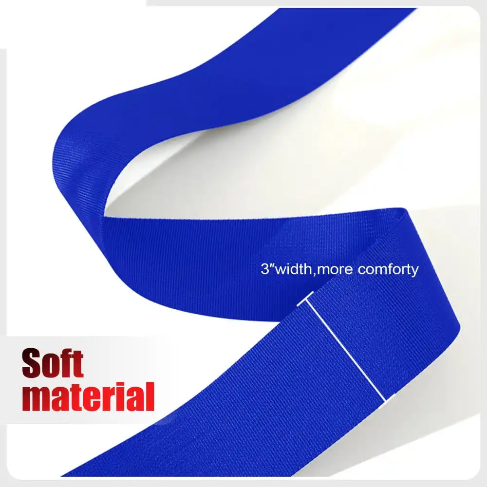 Universal 3ââ Wide 4 Point Buckle Racing Seat Belt Harness Nylon Blue
