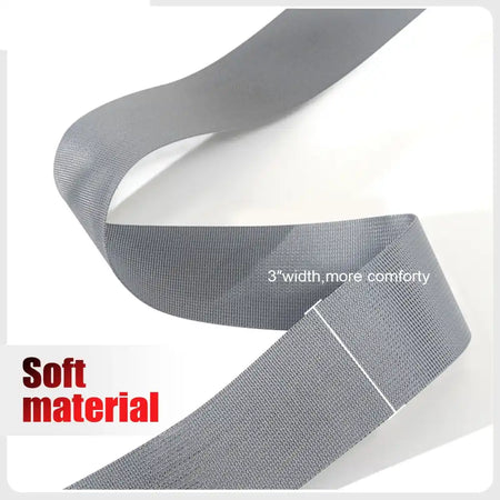 Universal 3ââ Wide 4 Point Buckle Racing Seat Belt Harness Nylon Grey