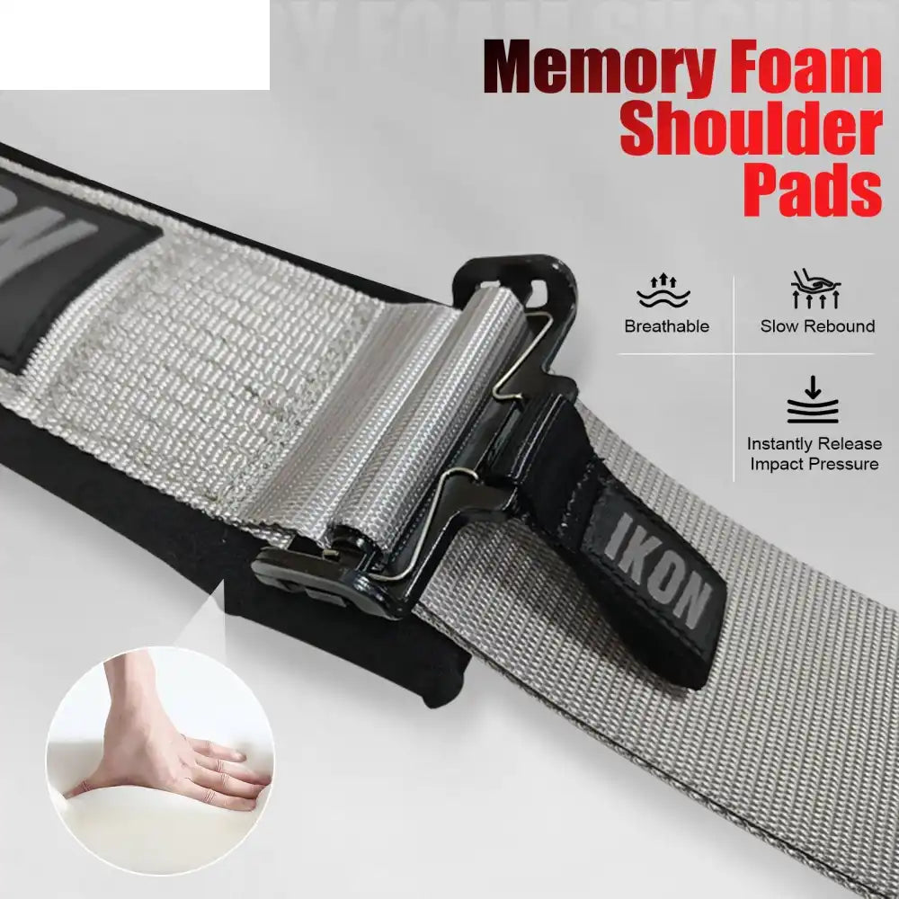 Universal 3ââ Wide 4 Point Buckle Racing Seat Belt Harness Nylon Grey