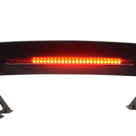 Universal 57In GT Style Gloss Black Trunk Spoiler LED Brake Light ABS