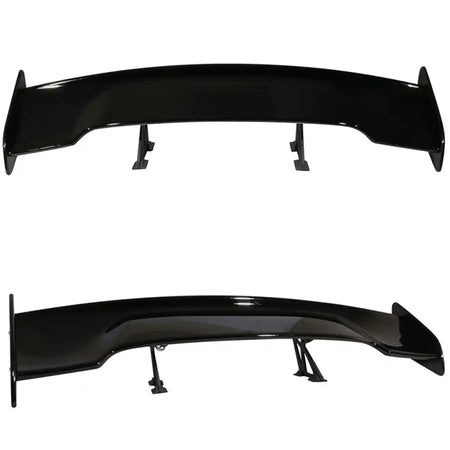 Universal 57In GT Style Gloss Black Trunk Spoiler LED Brake Light ABS