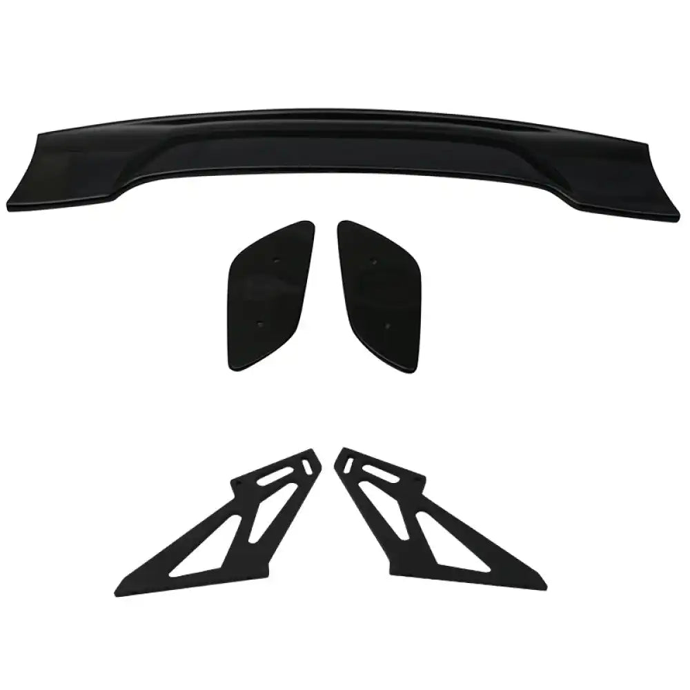 Universal 57In GT Style Gloss Black Trunk Spoiler LED Brake Light ABS