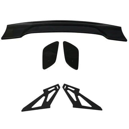 Universal 57In GT Style Gloss Black Trunk Spoiler LED Brake Light ABS
