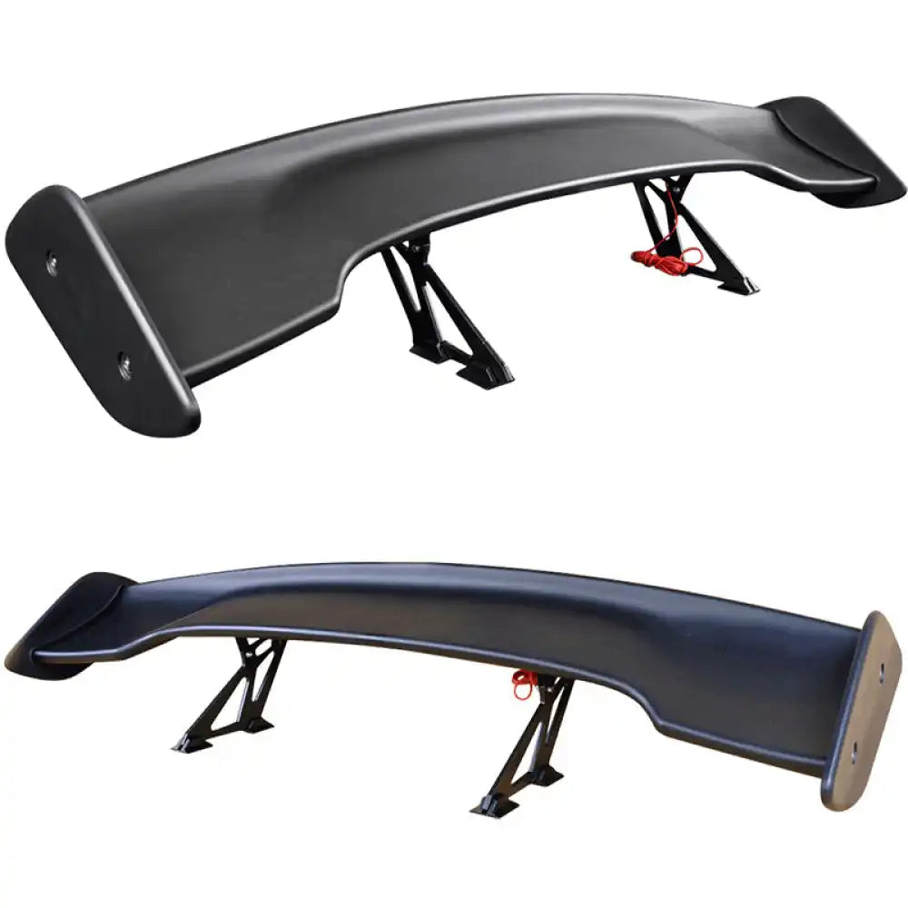 Universal 57in GT Trunk Spoiler & LED Brake Light Black ABS