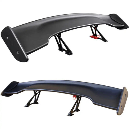 Universal 57in GT Trunk Spoiler & LED Brake Light Black ABS