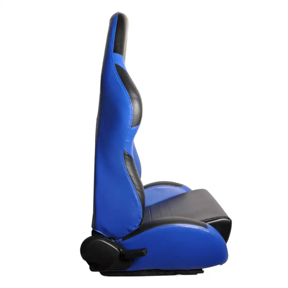 Universal Black Blue PVC Leather Passenger Side Racing Seats Slider