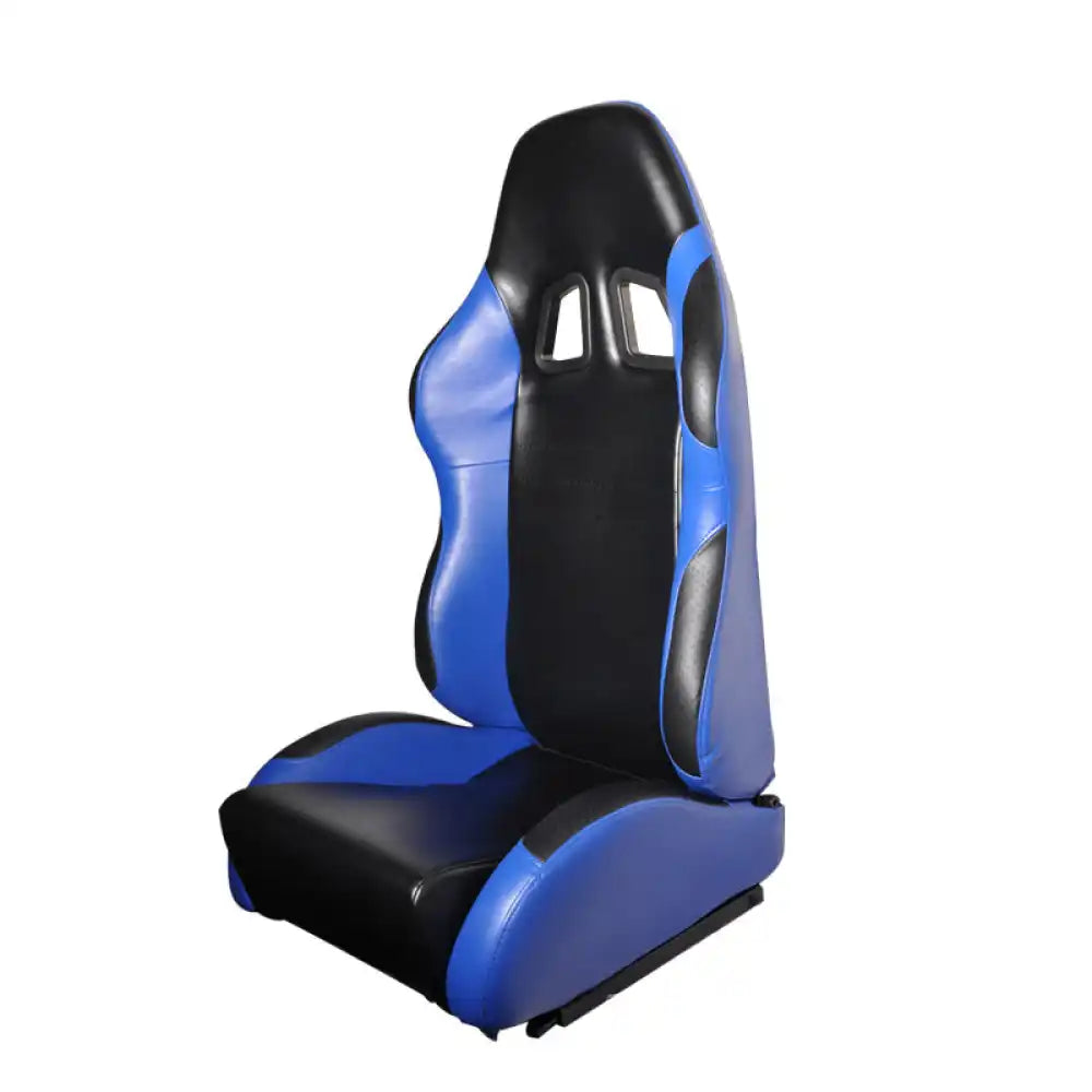 Universal Black Blue PVC Leather Passenger Side Racing Seats Slider