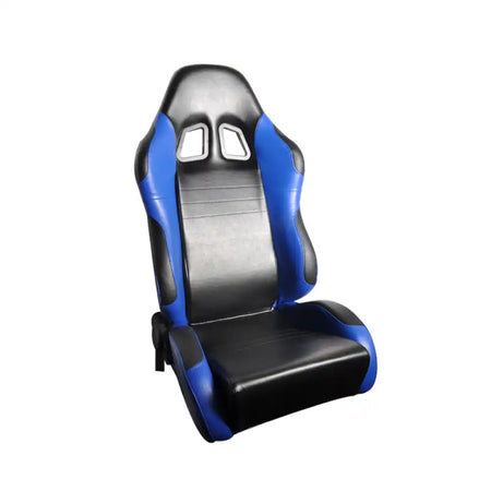Universal Black Blue PVC Leather Passenger Side Racing Seats Slider