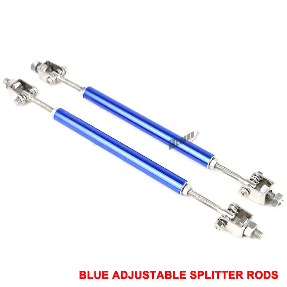 Universal Blue 2PCS 8-10.6Ã¢ÂÂÃ¢ÂÂ Front Bumper Lip Splitter Strut Rods Steel
