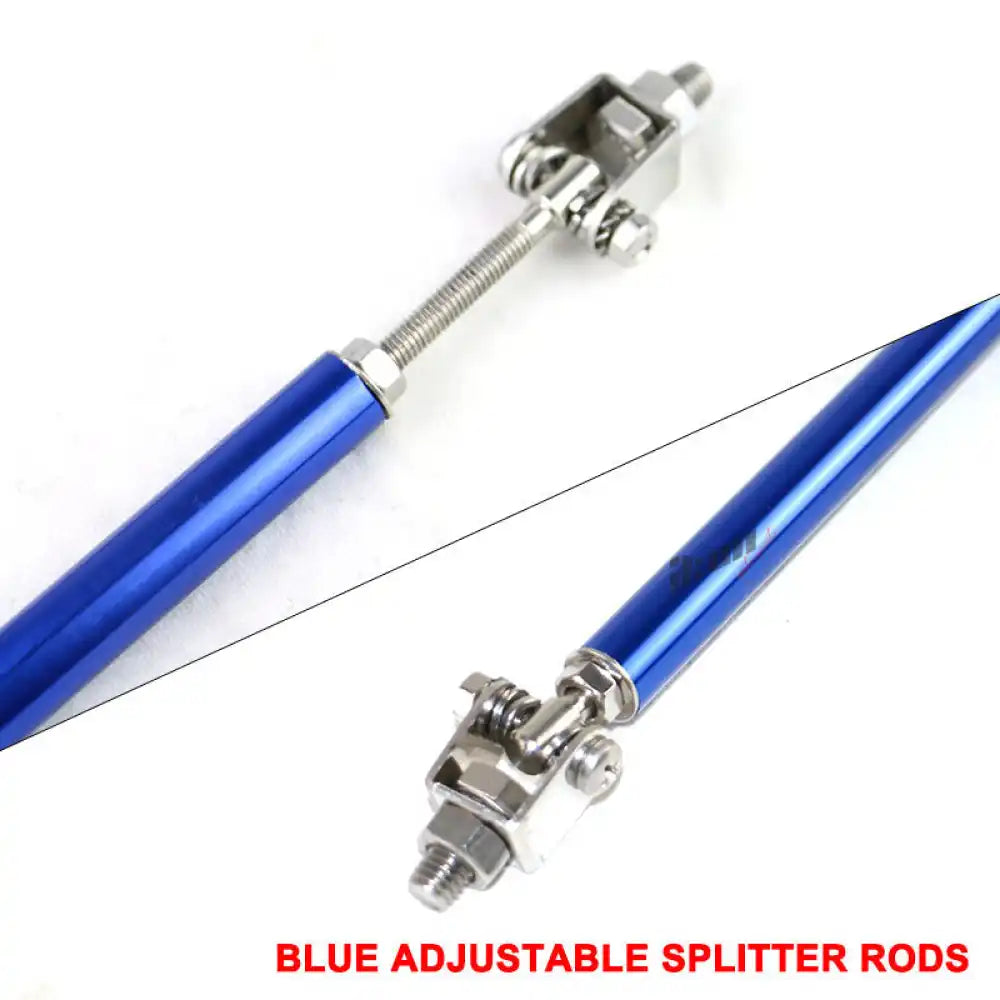 Universal Blue 2PCS 8-10.6Ã¢ÂÂÃ¢ÂÂ Front Bumper Lip Splitter Strut Rods Steel