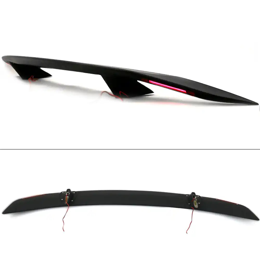 Universal Fit 2 Post Rear Spoiler Wing W/ LED Turn Signal Light ABS