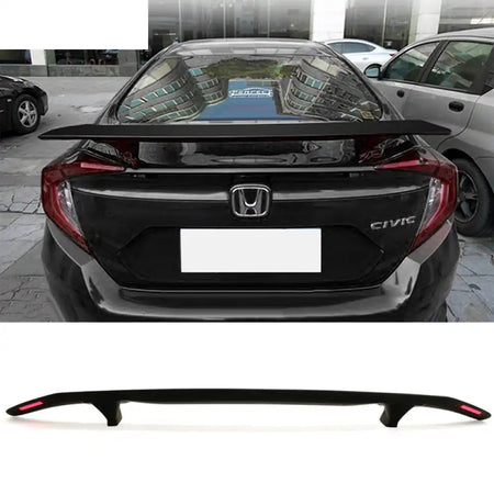 Universal Fit 2 Post Rear Spoiler Wing W/ LED Turn Signal Light ABS