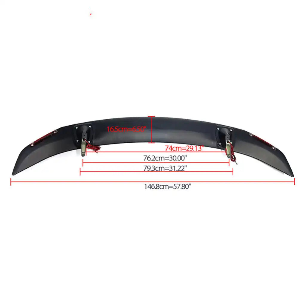 Universal Fit 2 Post Rear Spoiler Wing W/ LED Turn Signal Light ABS
