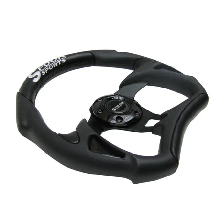 Universal Fitment Steering Wheel Battle Type 300Mm Whole Black & Spoon Whole Black