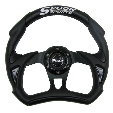 Universal Fitment Steering Wheel Battle Type 300Mm Whole Black & Spoon Whole Black