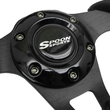 Universal Fitment Steering Wheel Battle Type 300Mm Whole Black & Spoon Whole Black