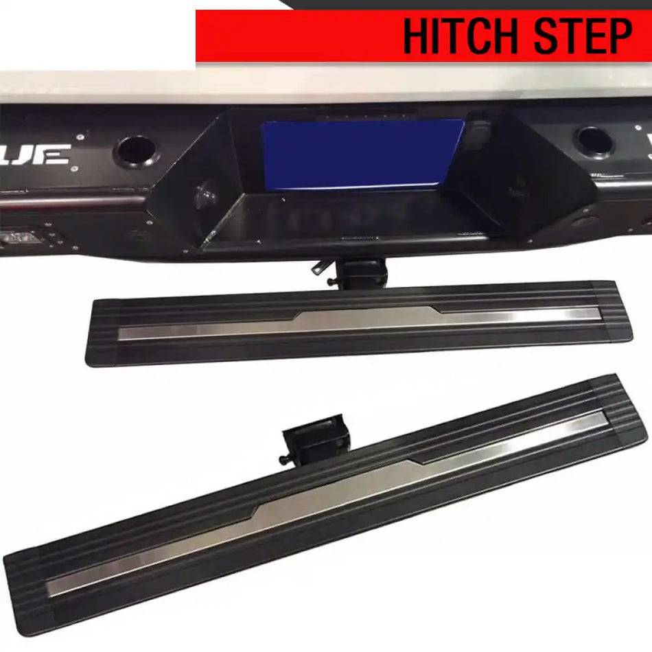 Universal For Cars With 2Ã¢ÂÂÃ¢ÂÂ Receiver 35Ã¢ÂÂÃ¢ÂÂ Rear Hitch Step Bumper Bar Unpainted Raw Material Black #B