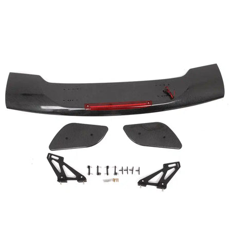 Universal JDM GT Style Carbon Fiber Print Trunk Spoiler ABS w/ Light