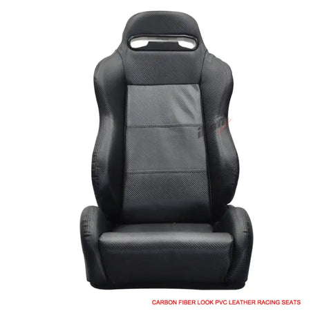 Universal Pair Of Racing Seats CF Print PVC Leather