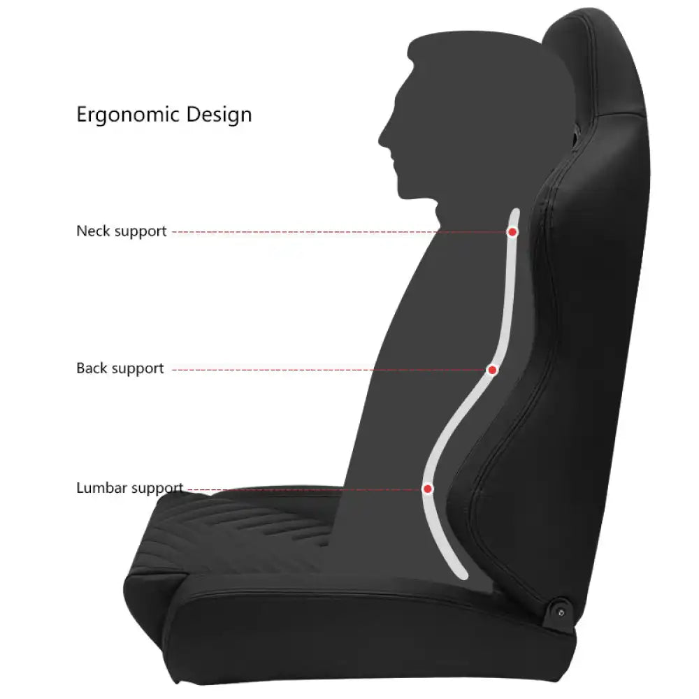 Universal Pair Reclinable Racing Seat with Dual Slider