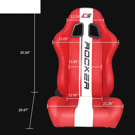 Universal Racing Seat Dual Slider PU Carbon Leather