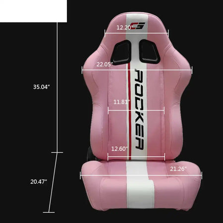 Universal Racing Seat Dual Slider PU Carbon Leather