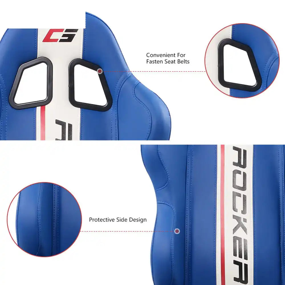 Universal Racing Seat Dual Slider PU Carbon Leather