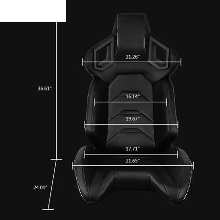 Universal Racing Seat Dual Slider PU Carbon Leather
