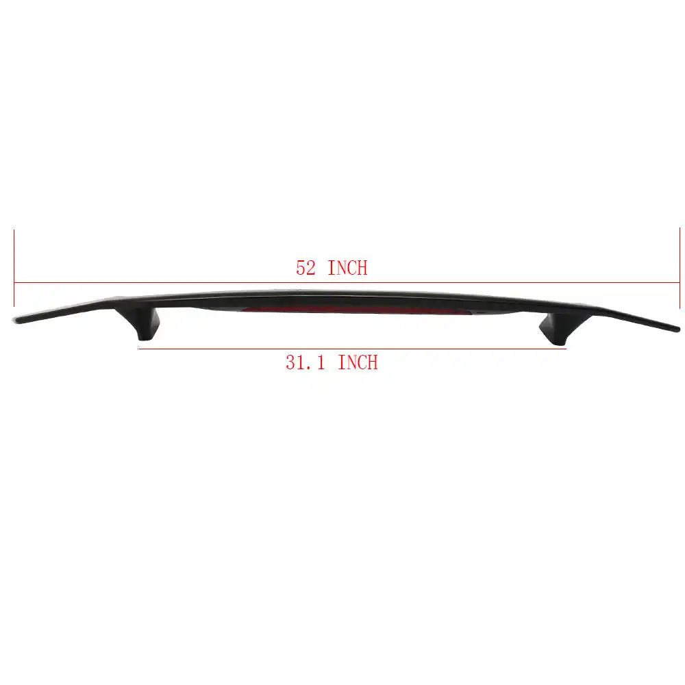 Universal Rear Spoiler Wing With 3rd Brake Light Ikon Style Trunk Wing Tail