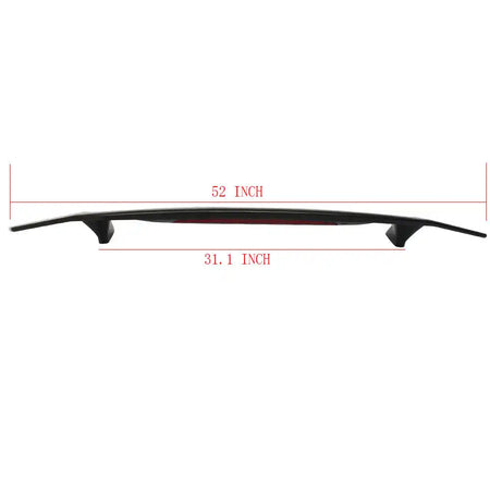 Universal Rear Spoiler Wing With 3rd Brake Light Ikon Style Trunk Wing Tail