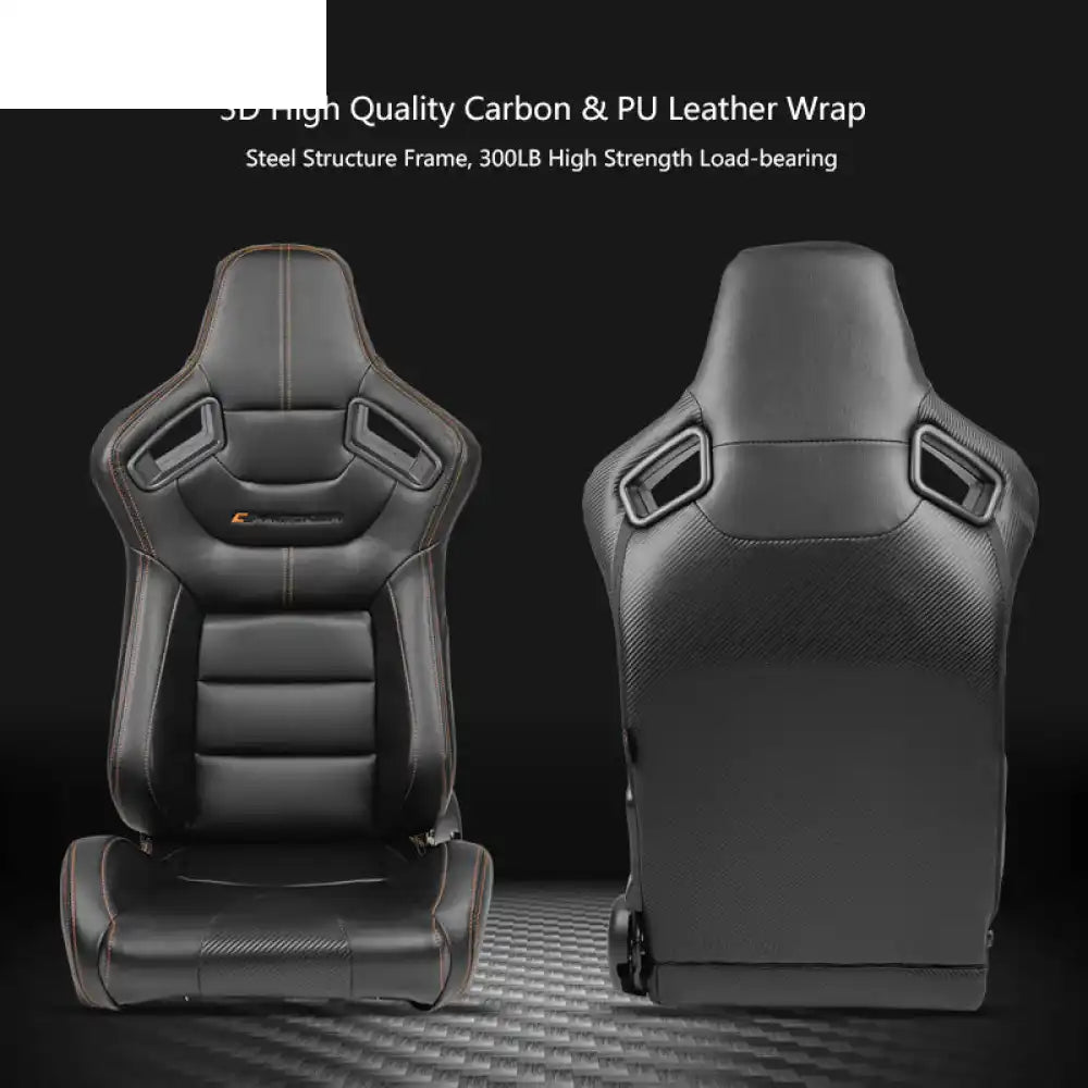 Universal Reclinable Left Driver Side Racing Seat Dual Slider