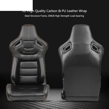 Universal Reclinable Left Driver Side Racing Seat Dual Slider