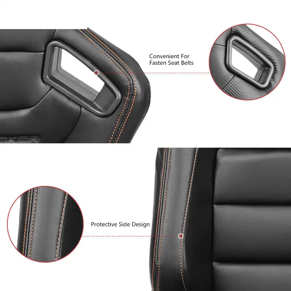 Universal Reclinable Left Driver Side Racing Seat Dual Slider