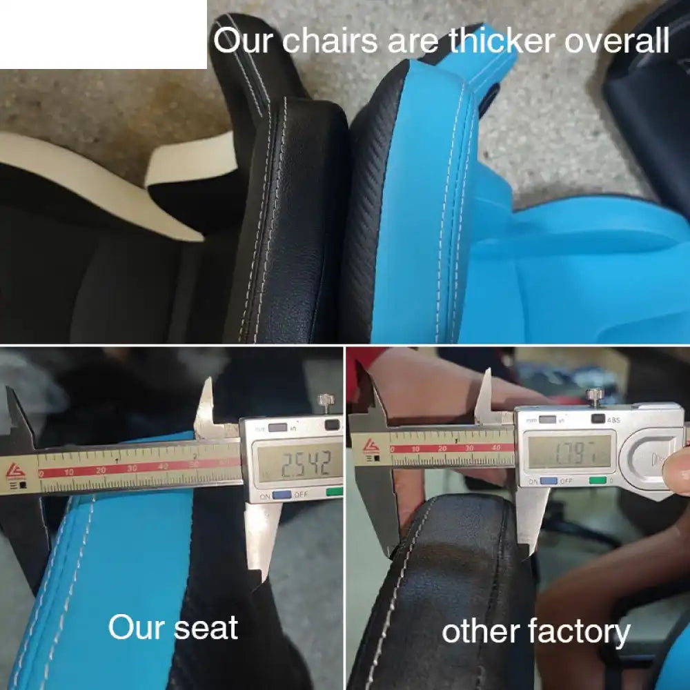 Universal X2 Reclinable Honeycomb Racing Seat + Dual Slider PU Leather