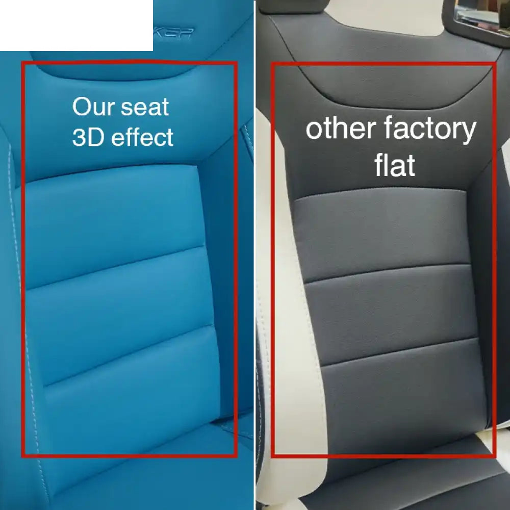 Universal X2 Reclinable Honeycomb Racing Seat + Dual Slider PU Leather
